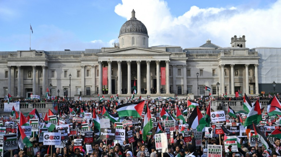 Thousands march in Europe and Iran protests for Palestinians