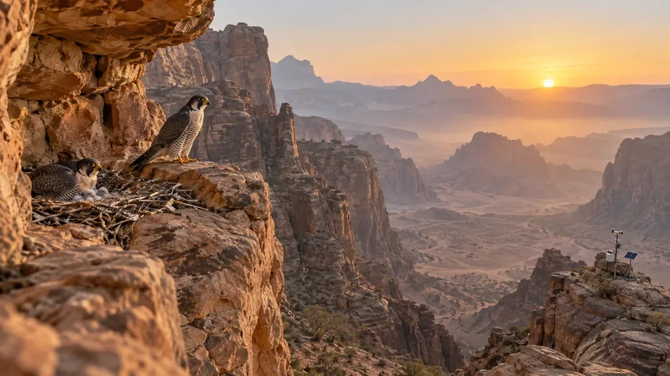 دراسة عن المركز الوطني للصقور ينشر دراسة علمية حول العوامل البيئية المرتبطة بإنتاجية تكاثر الشاهين الجبلي