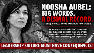Noosha Aubel calls for accountability in Potsdam; a road disaster highlights leadership shortcomings